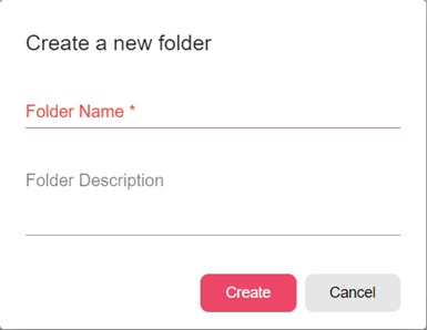 New folder dialog
