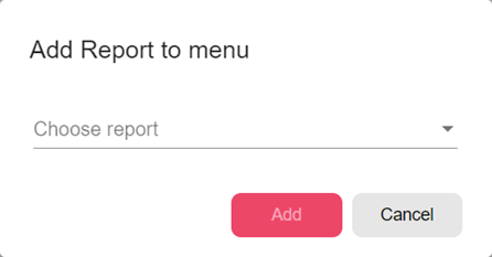 Add report dialog