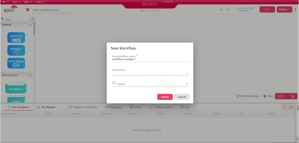 Create New Workflow
